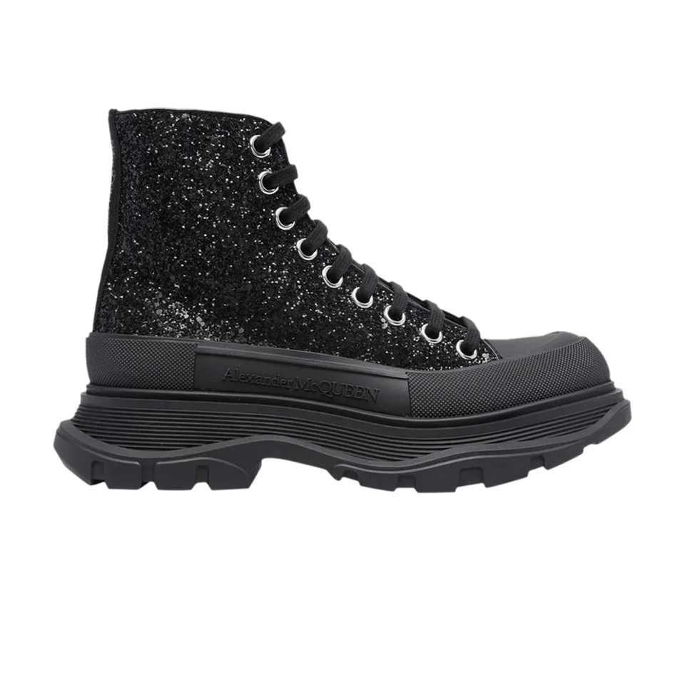 Alexander McQueen Wmns Tread Slick High 'Black Glitter'