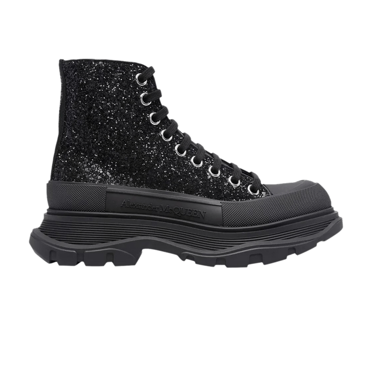 Alexander McQueen Wmns Tread Slick High 'Black Glitter'