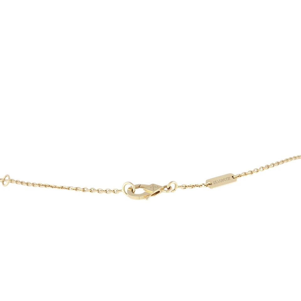 Van Cleef & Arpels Vintage Alhambra Onyx 18k Yellow Gold Pendant Necklace