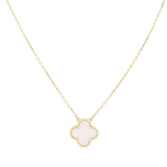 Van Cleef & Arpels Vintage Alhambra Mother of Pearl 18k Yellow Gold Necklace