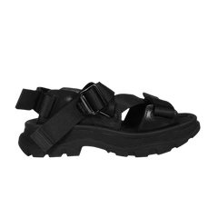 Alexander Mcqueen Strappy Leather Sport Sandal Black