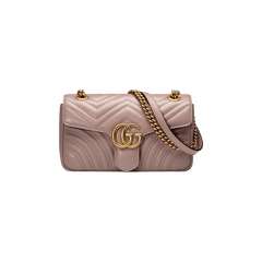 Gucci GG Marmont Matelassé Shoulder Bag Dusty Pink