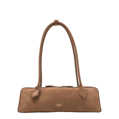 Alaia Le Teckel Medium Suede Shoulder Bag - Terre d'ombre / Foliage brown