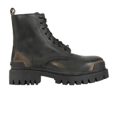 Balenciaga Strike Boot Worn-Out - Black Brown