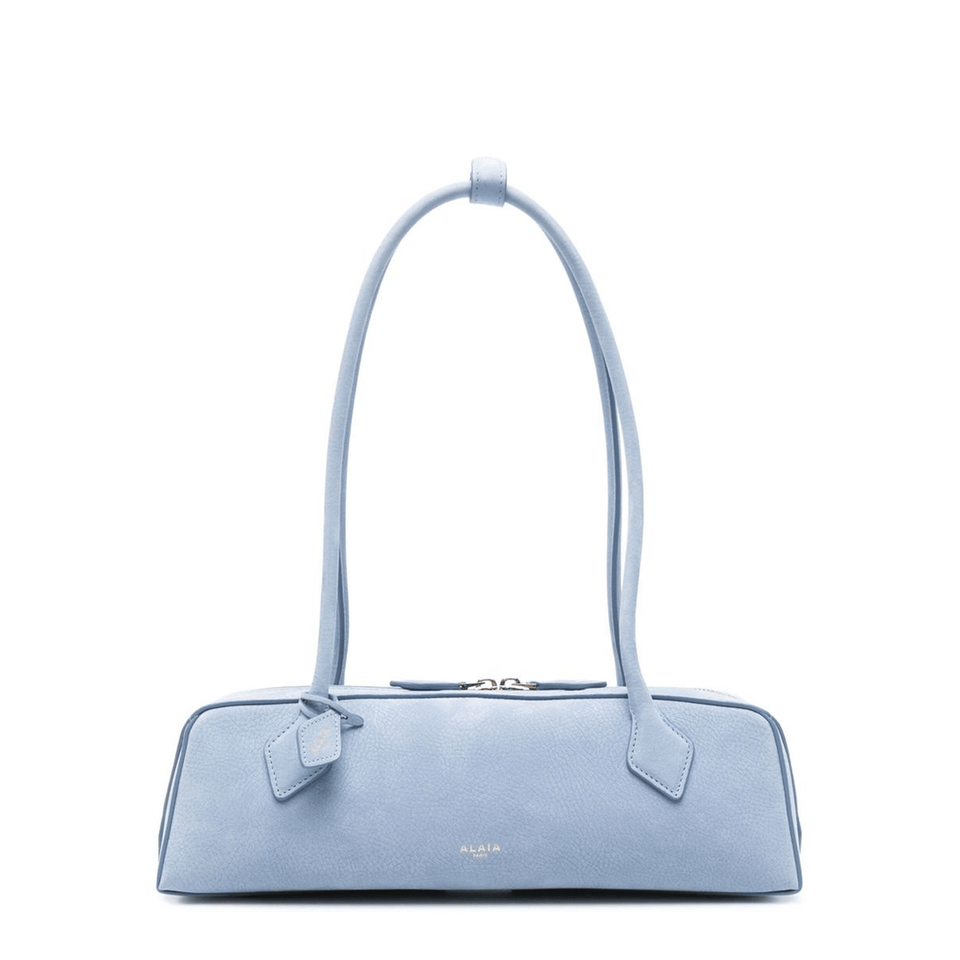 Alaia Le Teckel Medium Cotton Shoulder Bag - Bleu Denim