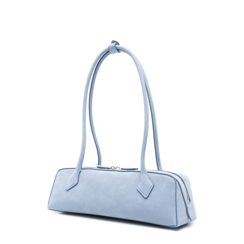 Alaia Le Teckel Medium Cotton Shoulder Bag - Bleu Denim