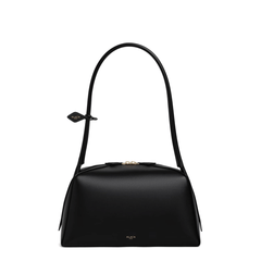 Alaia Le Bouledogue Medium Calfskin Shoulder Bag - Noir