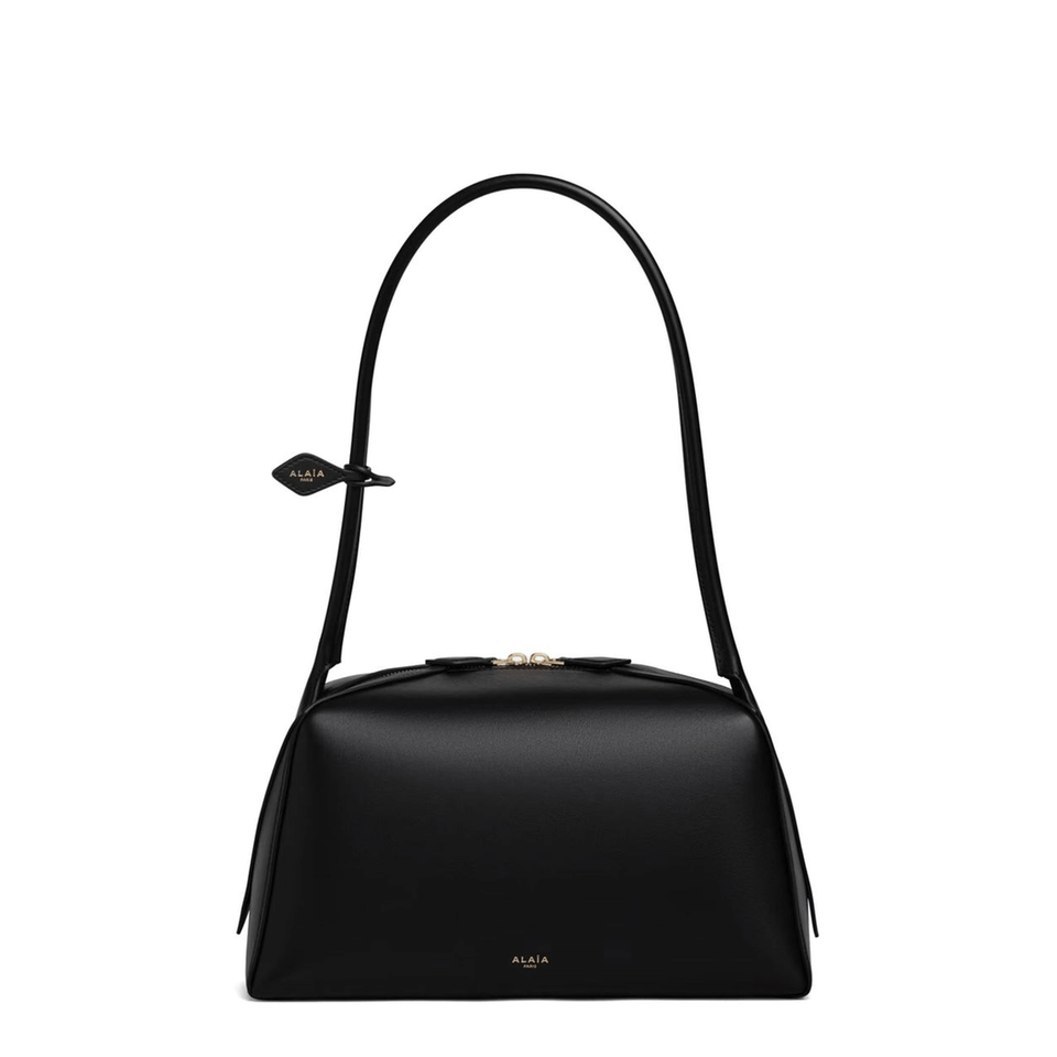 Alaia Le Bouledogue Medium Calfskin Shoulder Bag - Noir