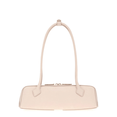 Alaia Le Teckel Medium Nubuck Shoulder Bag - Powder Pink