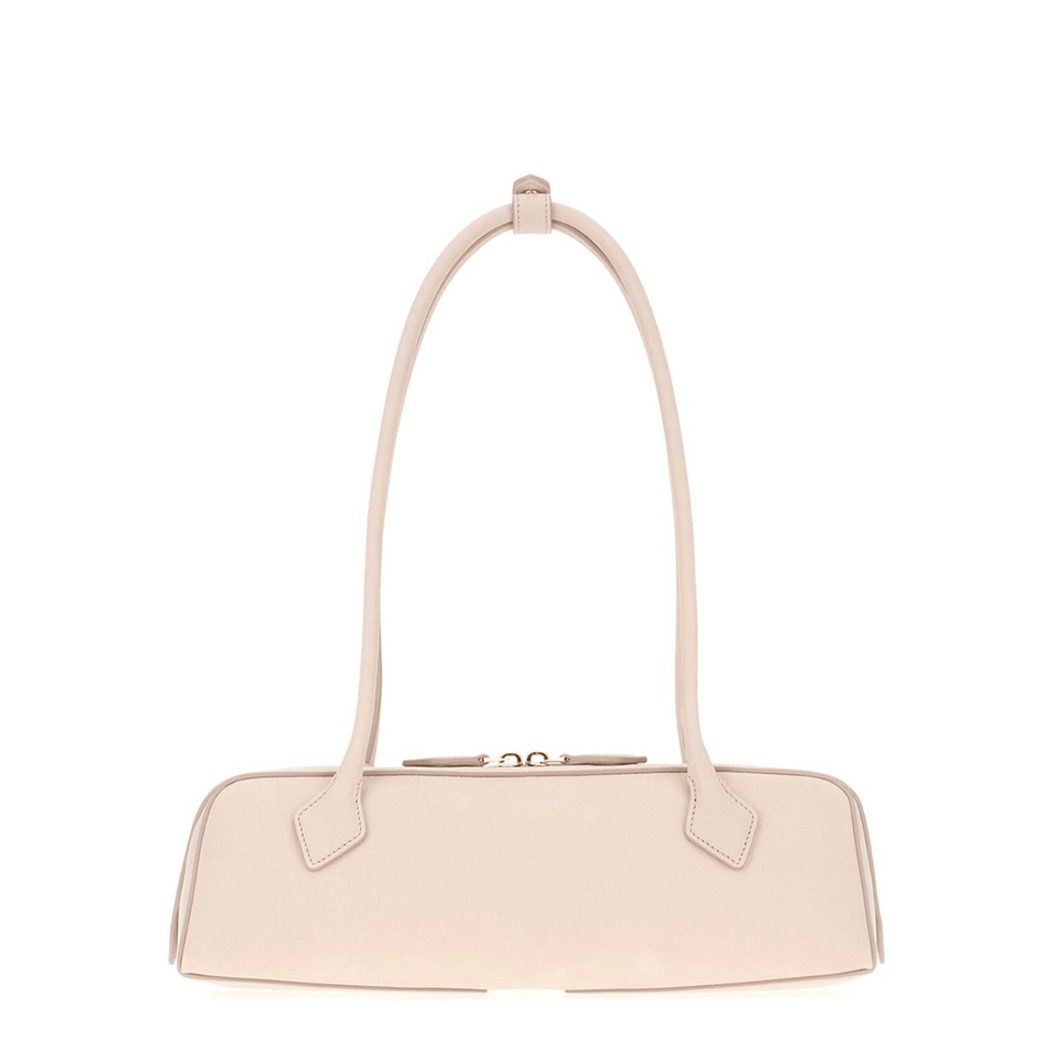 Alaia Le Teckel Medium Nubuck Shoulder Bag - Powder Pink