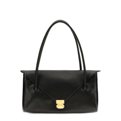 Marni East West Calf Leather Shoulder Bag - Black