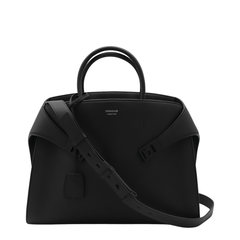 Ferragamo Hug Leather Briefcase - Black