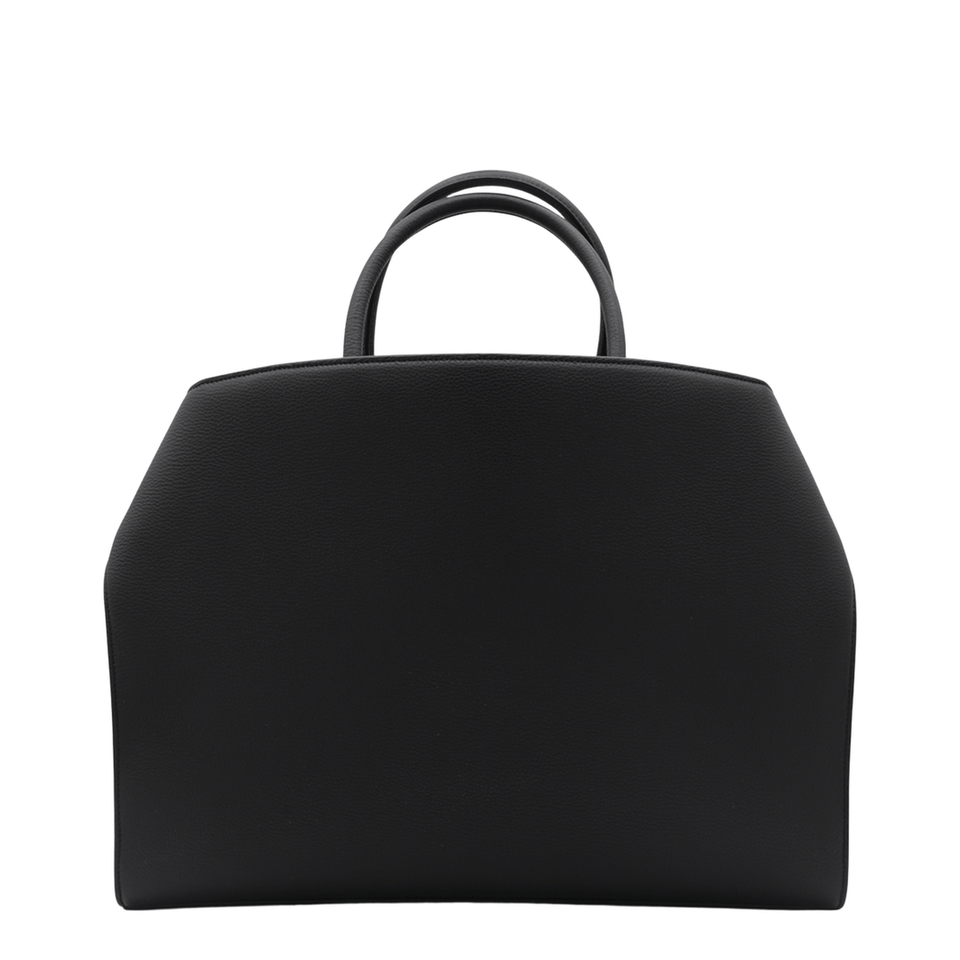 Ferragamo Hug Leather Briefcase - Black