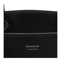 Ferragamo Hug Leather Briefcase - Black
