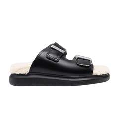 Alexander McQueen Wmns Oversized Hybrid Slide 'Shearling Black'