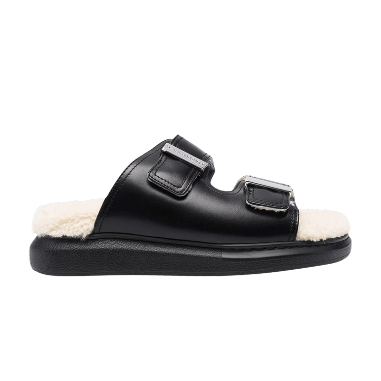 Alexander McQueen Wmns Oversized Hybrid Slide 'Shearling Black'