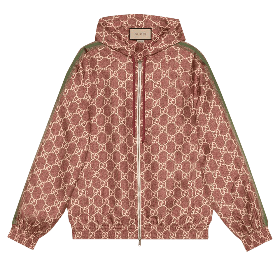 Gucci Logo Silk Jacket Sweet Berries/Rose