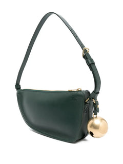 charm-detail leather shoulder bag