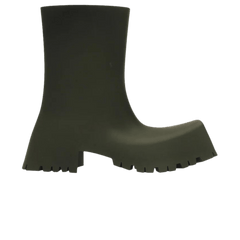 Balenciaga Trooper Rubber Boot Dark Green