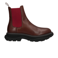 Alexander McQueen Tread Chelsea Boot Chocolate Burgundy