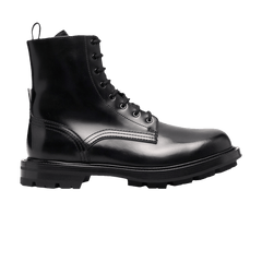 Alexander McQueen Lace-Up Ankle Boot Black