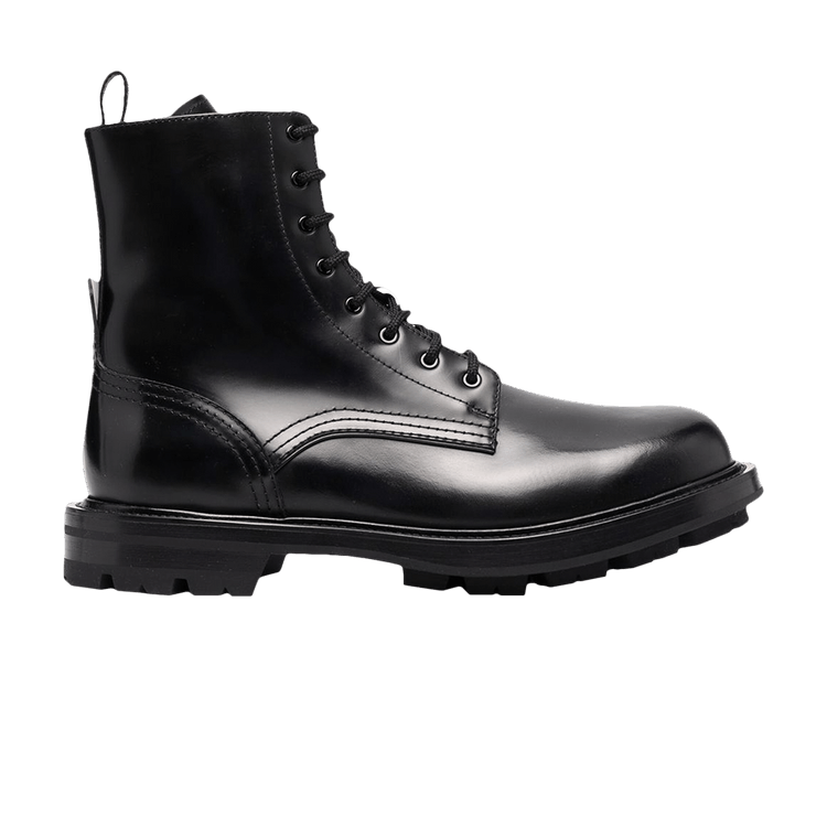 Alexander McQueen Lace-Up Ankle Boot Black