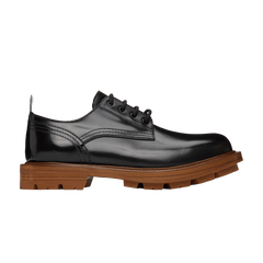 Alexander McQueen Shiny Derby Oxfords Black Brown