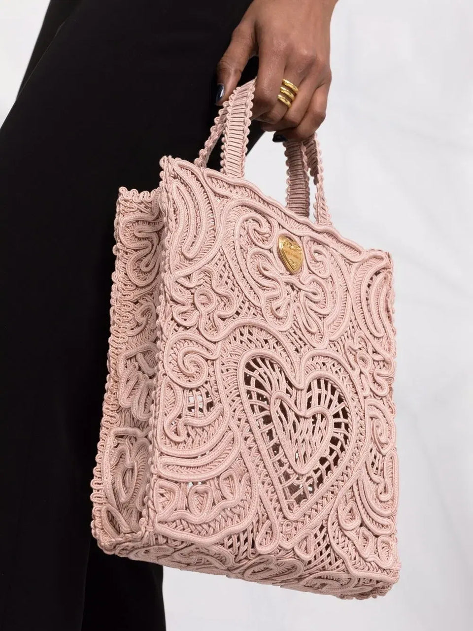small Beatrice cordonetto-lace tote bag