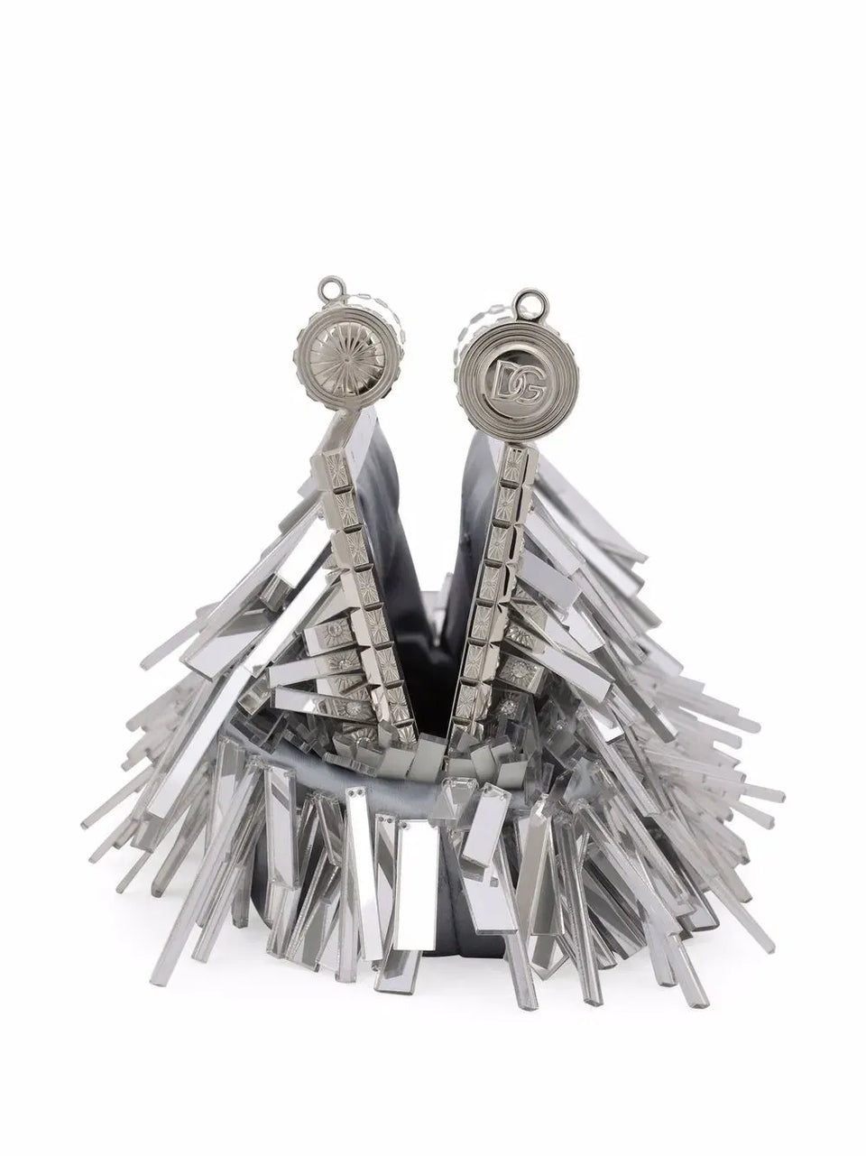 fringed leather clutch bag