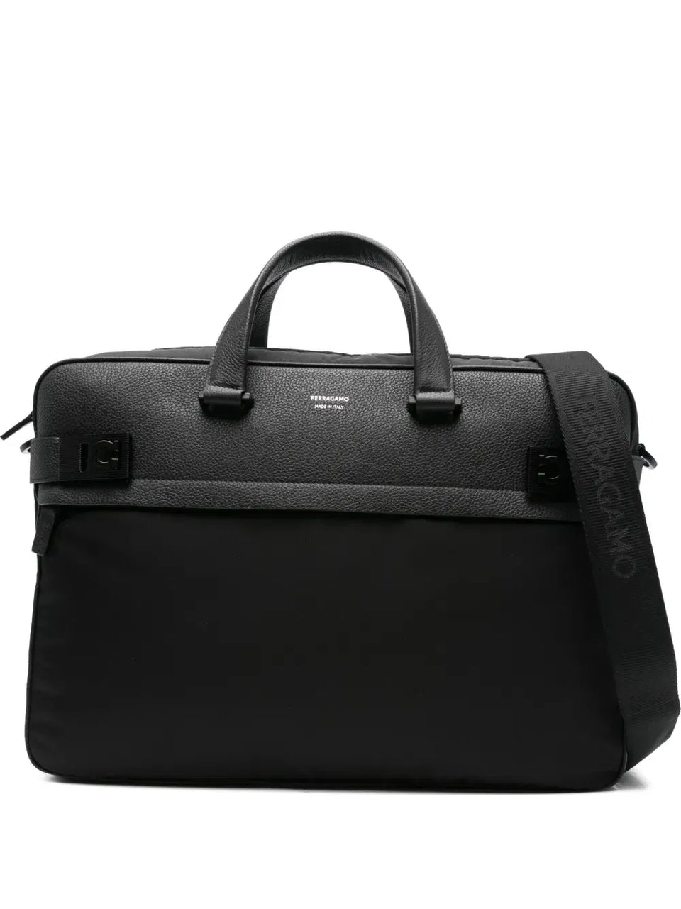 Gancini-motif laptop bag