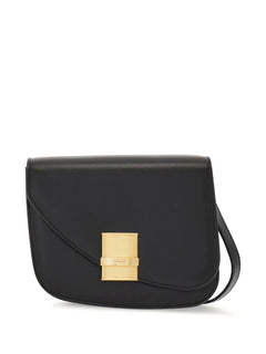small Asymmetric leather crossbody bag