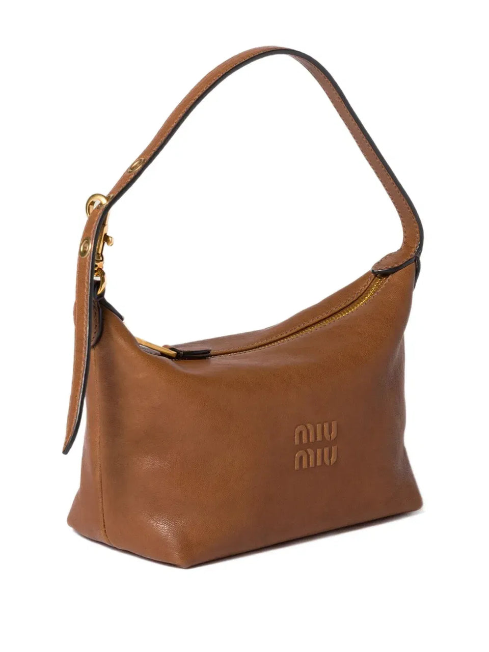 logo-embossed shoulder bag
