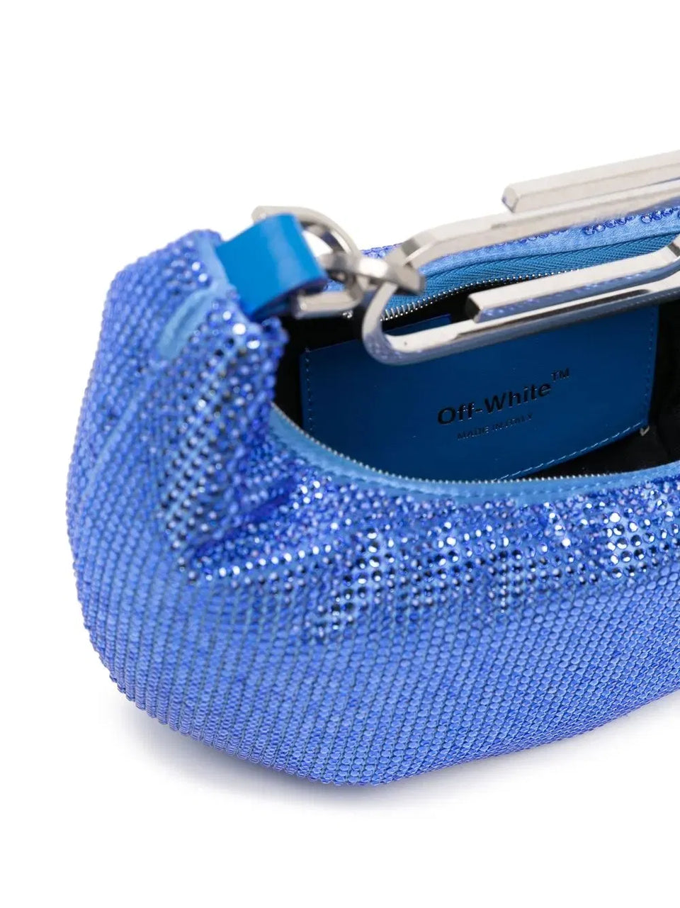 Paperclip studded shoulder bag