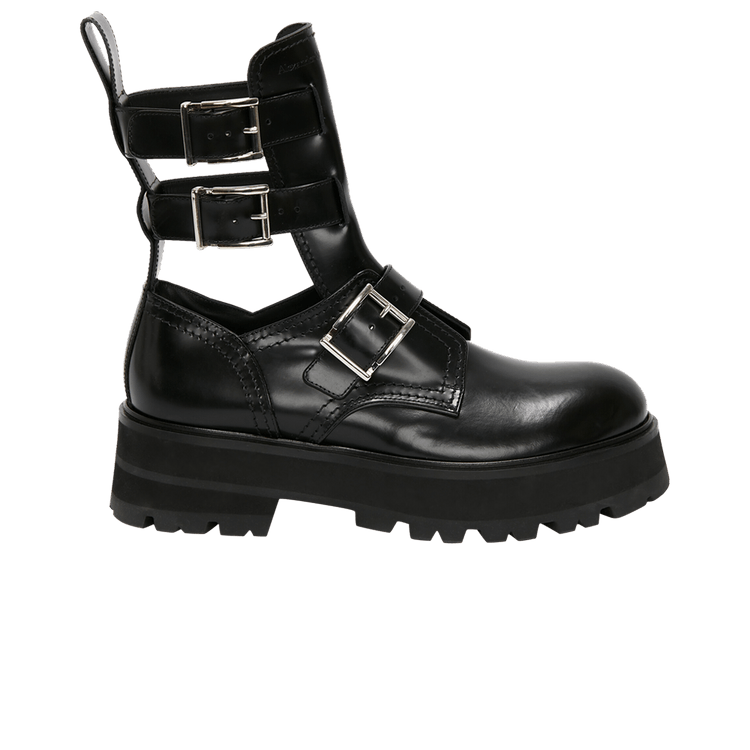Alexander McQueen Wmns Rave Buckle Boot 'Black'