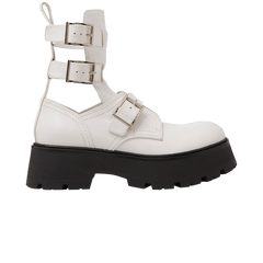 Alexander McQueen Wmns Buckle Fastening Ankle Boots 'Black'