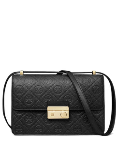 T-Monogram embossed leather shoulder bag
