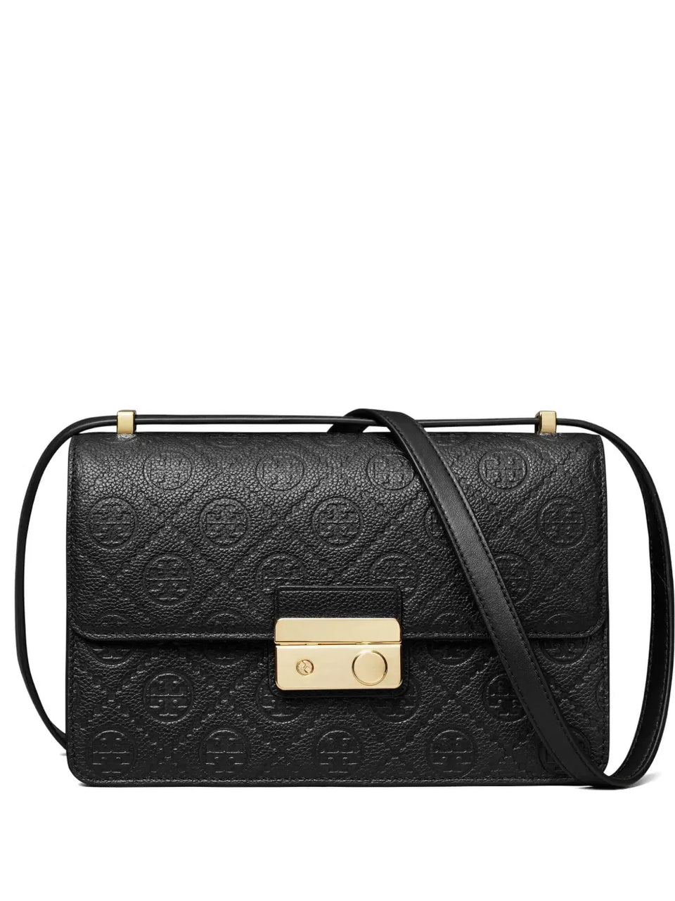T-Monogram embossed leather shoulder bag