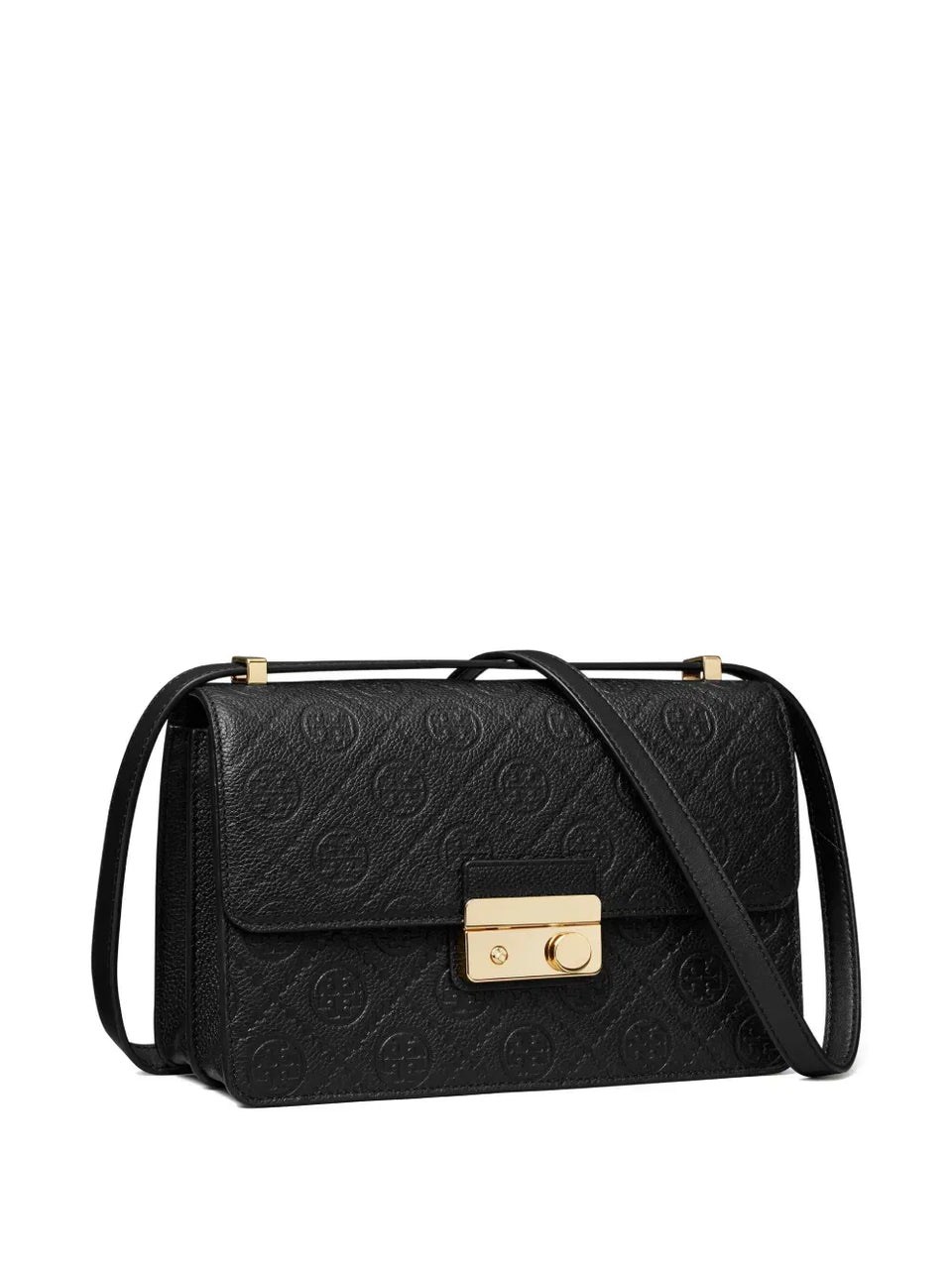 T-Monogram embossed leather shoulder bag