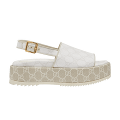 Gucci Wmns Platform GG Sandal 'White Beige'
