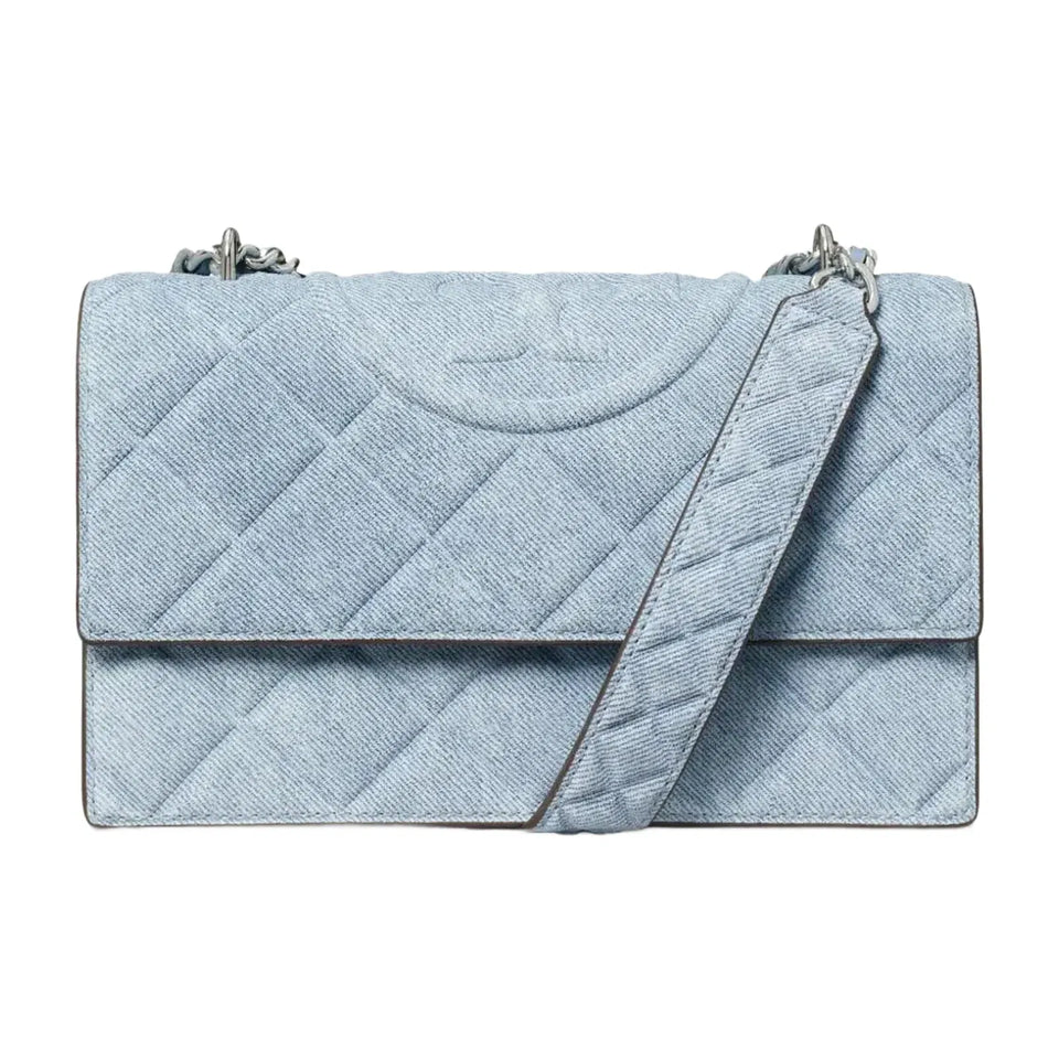 small Fleming denim convertible shoulder bag