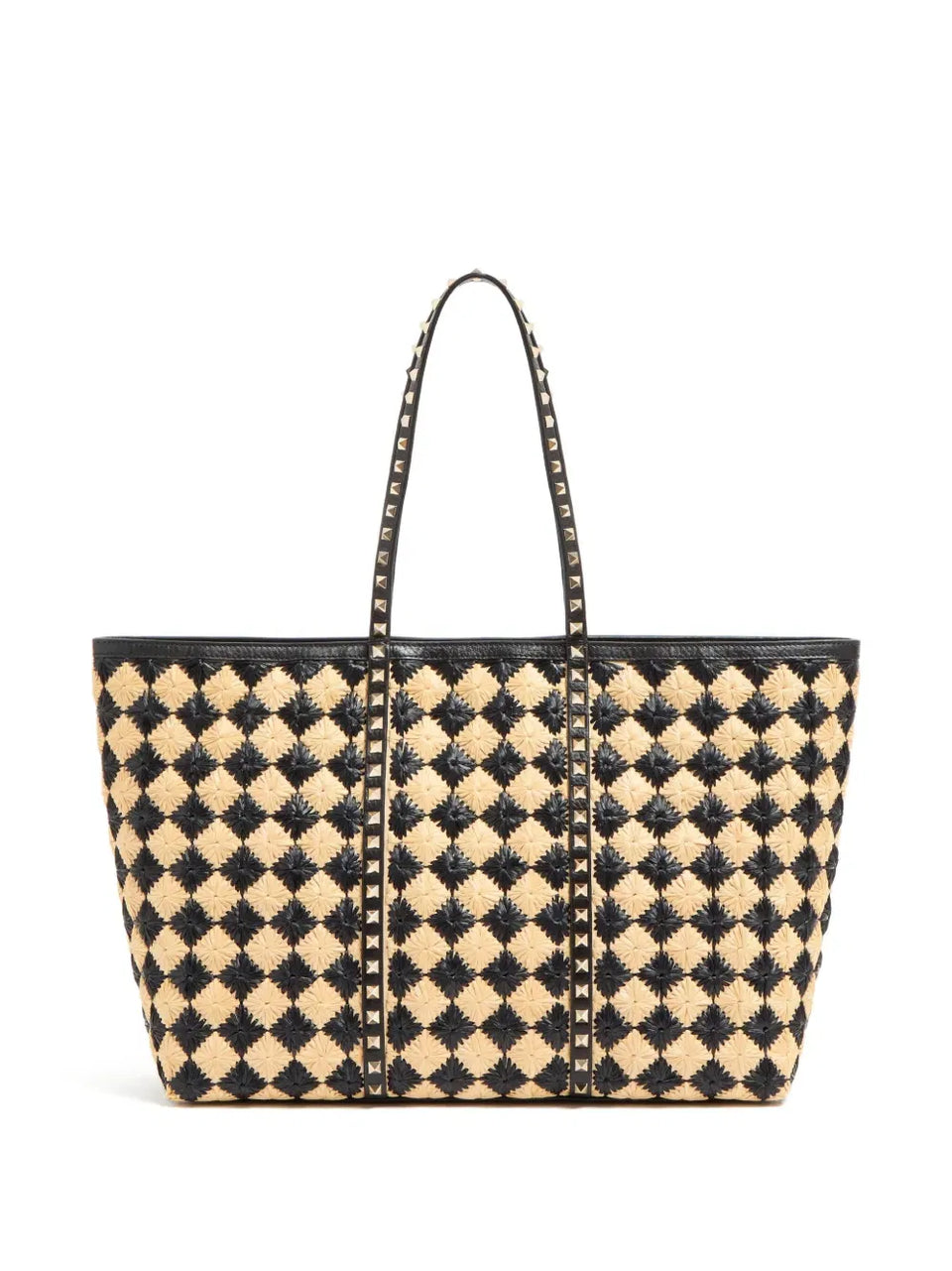 Rockstud embroidered tote bag
