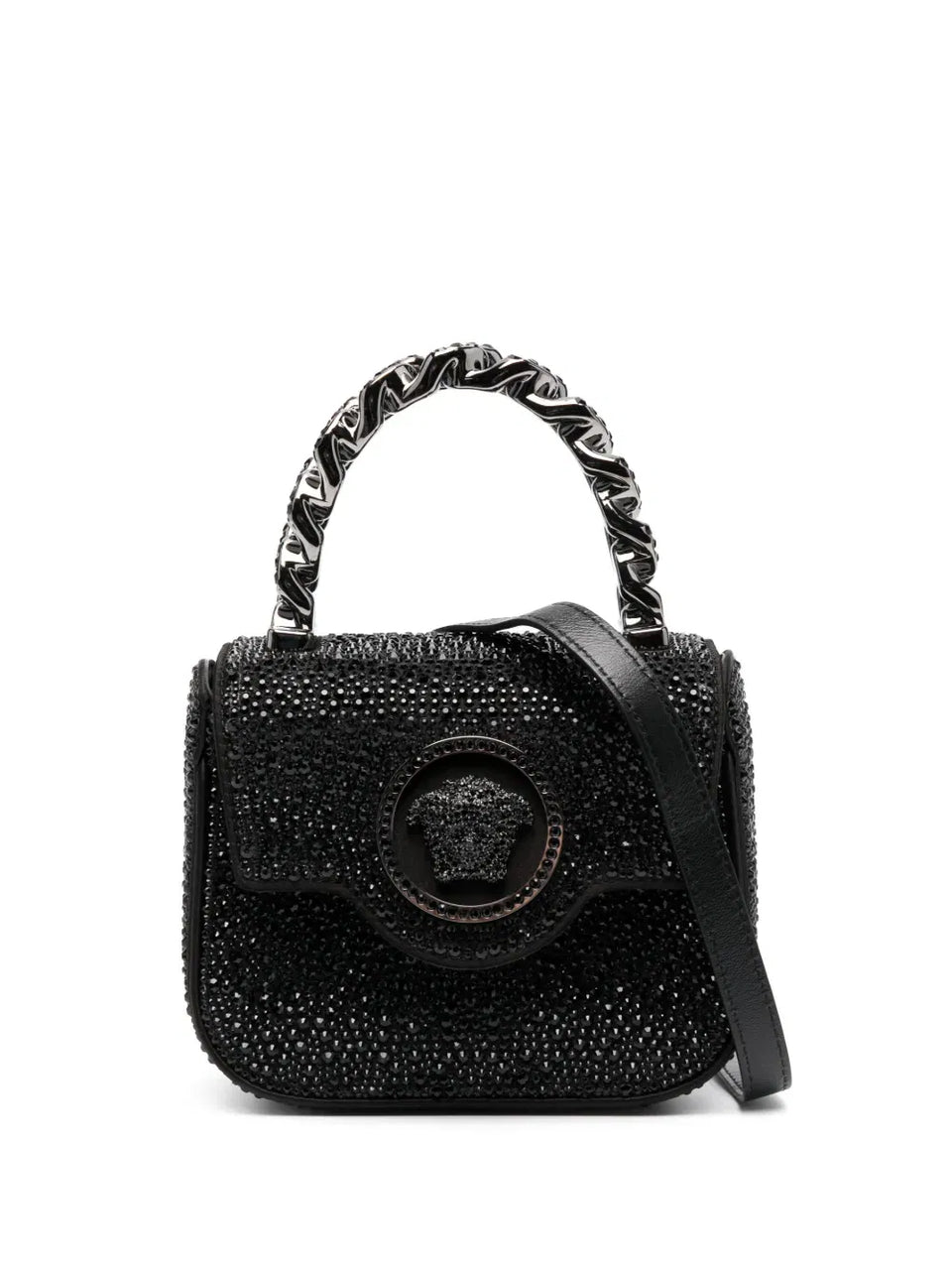 La Medusa crystal-embellished mini bag
