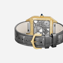 Cartier Santos Dumont Skeleton Dial Equipped With A Micro-rotor Leather Strap Watch - WHSA0043