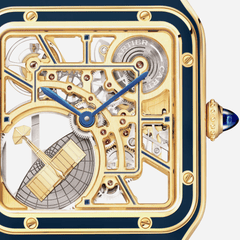 Cartier Santos Dumont Skeleton Dial Watch Equipped With A Micro-rotor Leather Strap Watch - WHSA0031