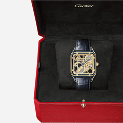 Cartier Santos Dumont Skeleton Dial Watch Equipped With A Micro-rotor Leather Strap Watch - WHSA0031