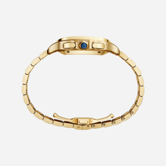 Cartier Santos De Cartier Silver Dial Yellow Gold Strap Watch - WGSA0110