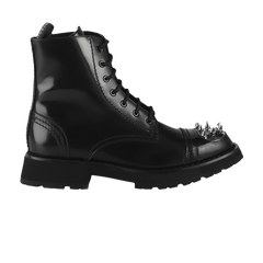 Alexander McQueen Punk Stud Boot Black