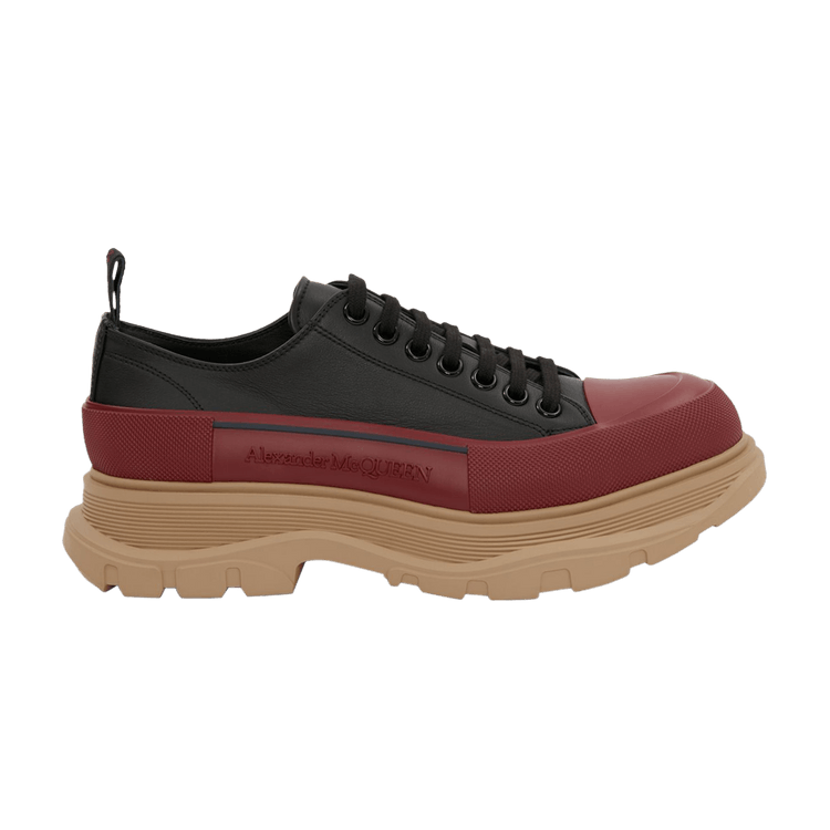 Alexander McQueen Tread Slick Lace-Up Black Red Beige