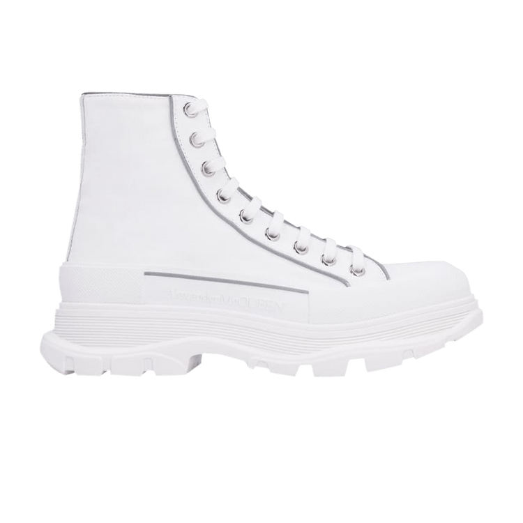 Alexander McQueen Tread Slick Boot White Silver