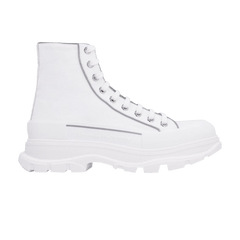 Alexander McQueen Tread Slick Boot White Silver